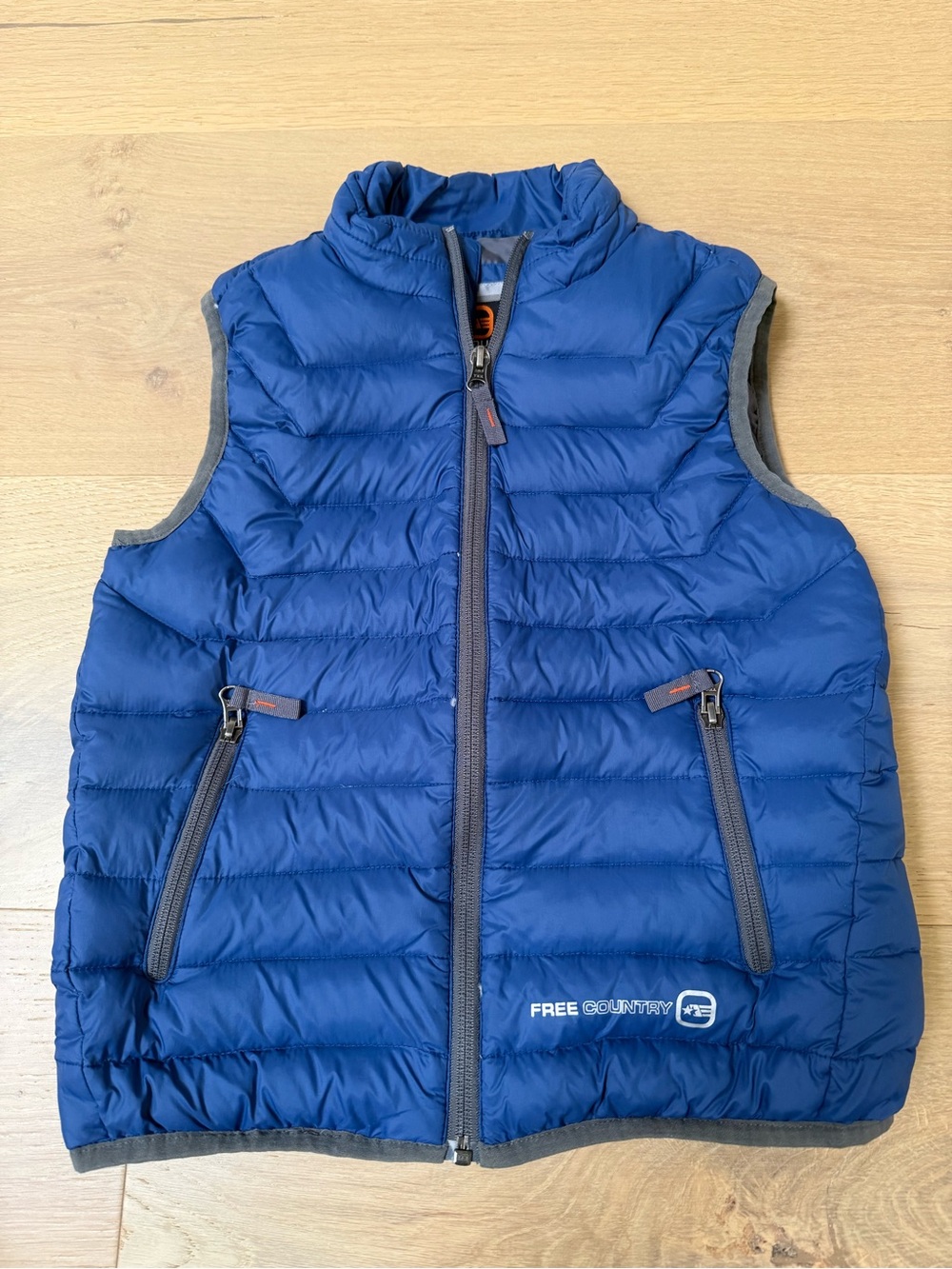 Free Country Navy and Gray Quilted Vest